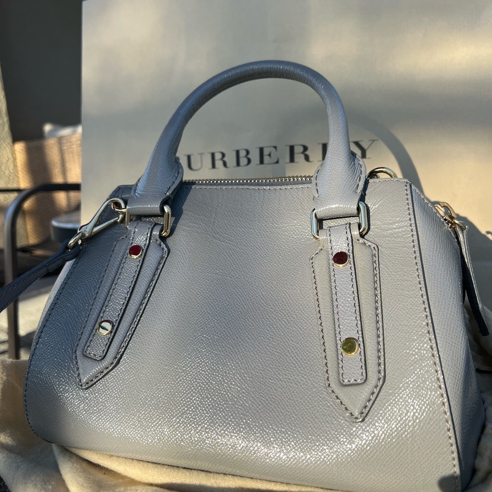 Burberry gray limited edition Leather Handbag - Picture 4 of 6